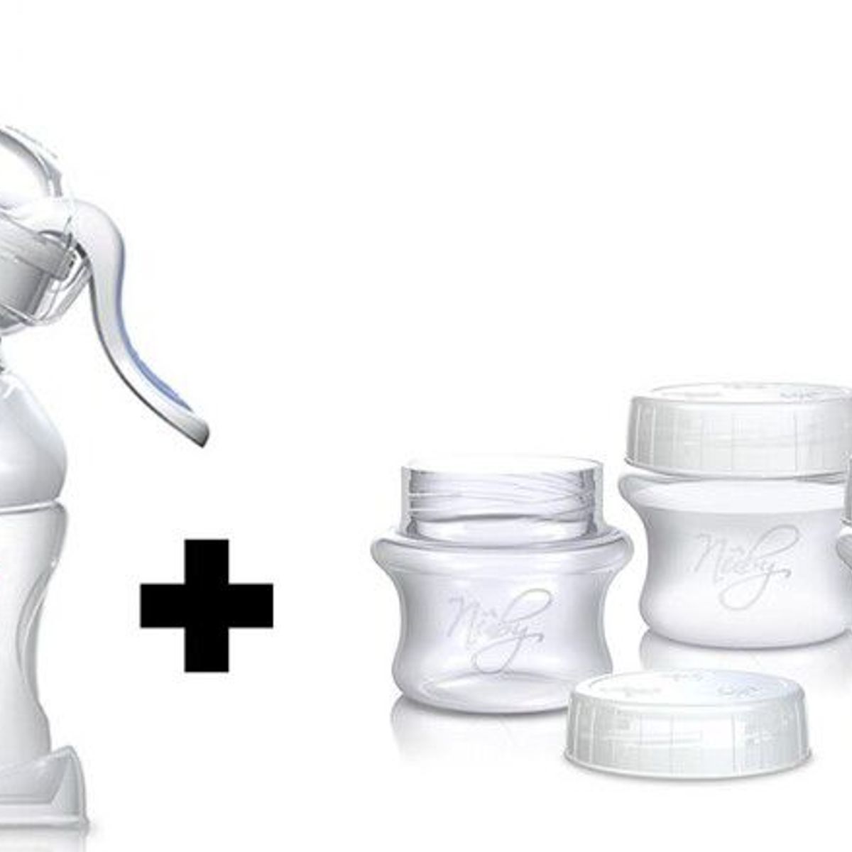 NUBY - Pack de Extractor  + 4 Contenedores  almacenar leche  Nuby