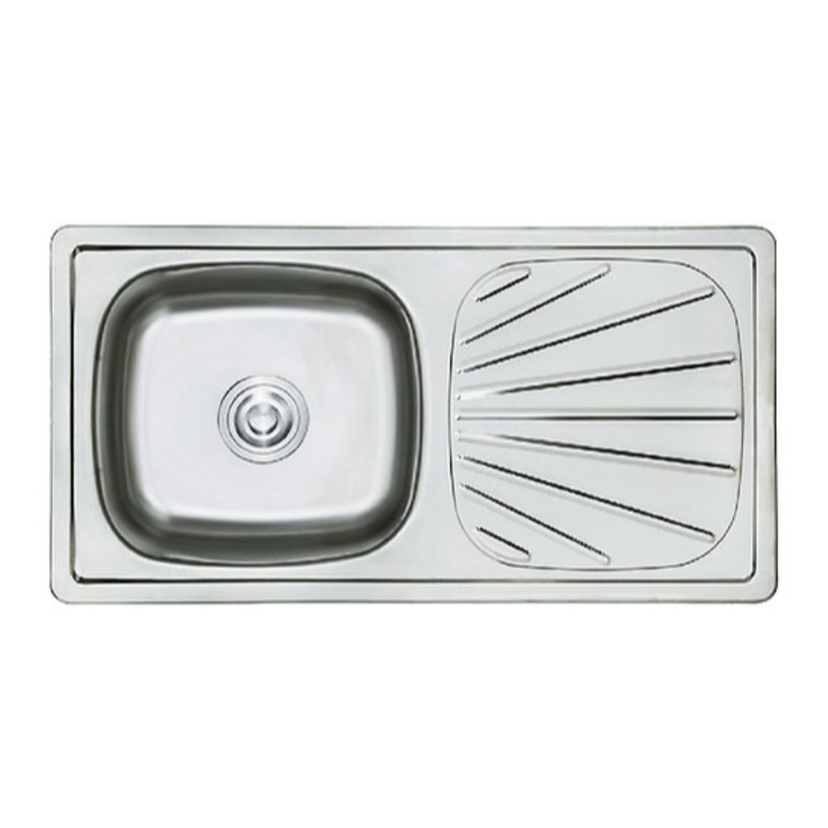 GENERICO - Lavaplato de acero inoxidable 90x46 cm con escurridero