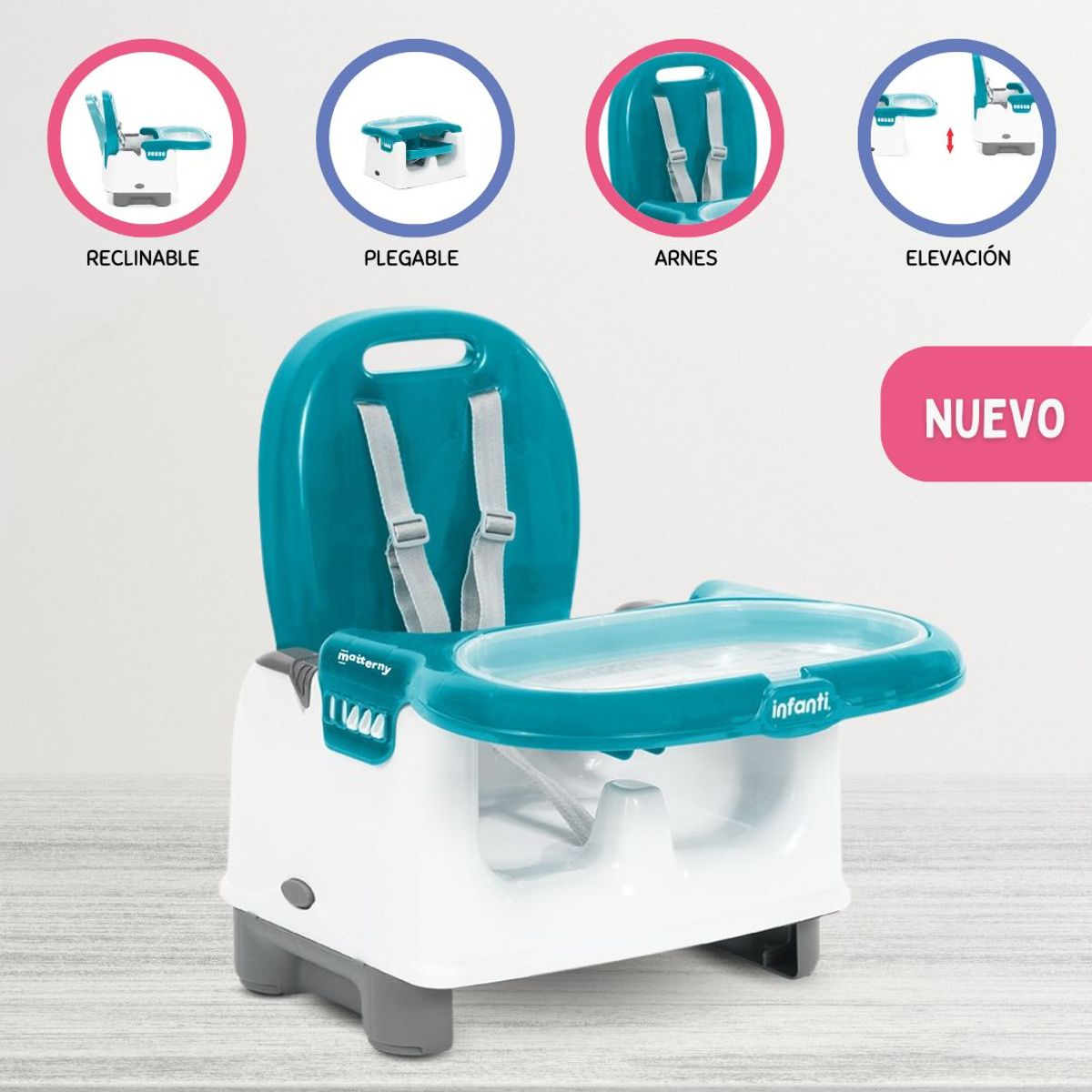 INFANTI - Silla de Comer Portátil para Bebé «MILA» Blue