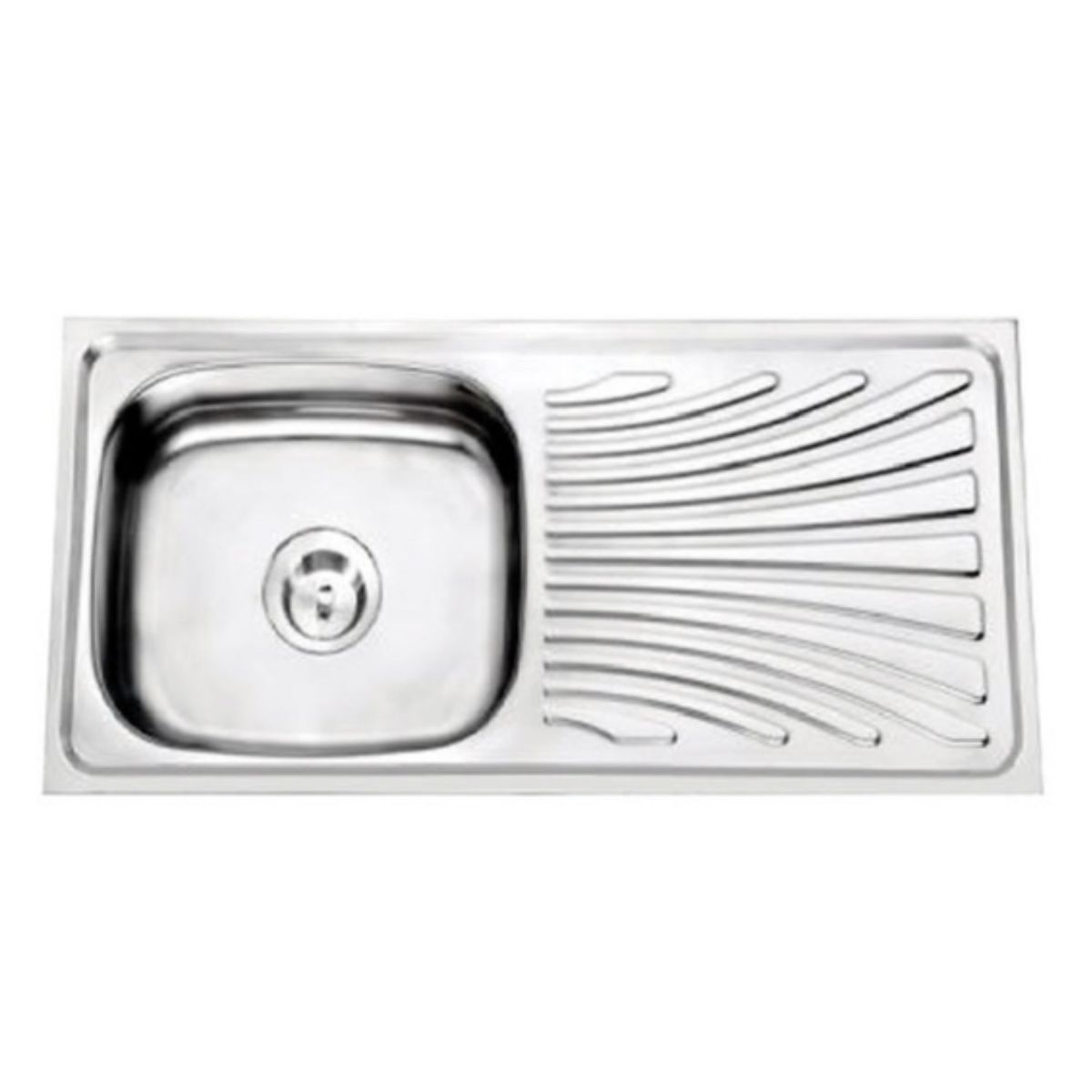 GENERICO - lavaplato moderno 1 poza acero inox 43x96 cm con escurridero