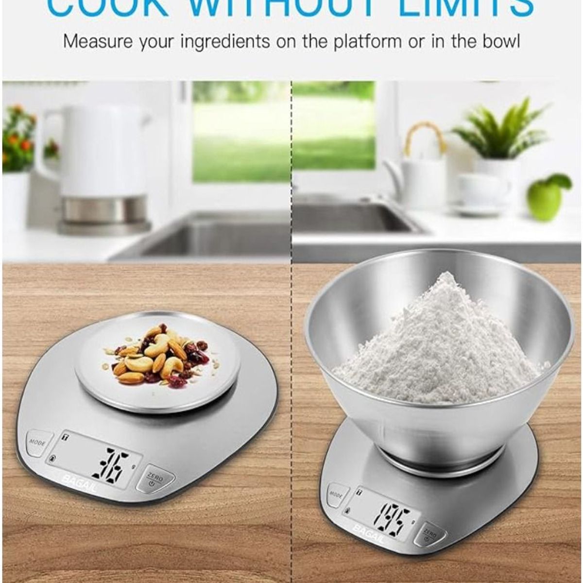 GENERICO - Balanza Gramera Digital Premium Acero Inoxidable 5Kg