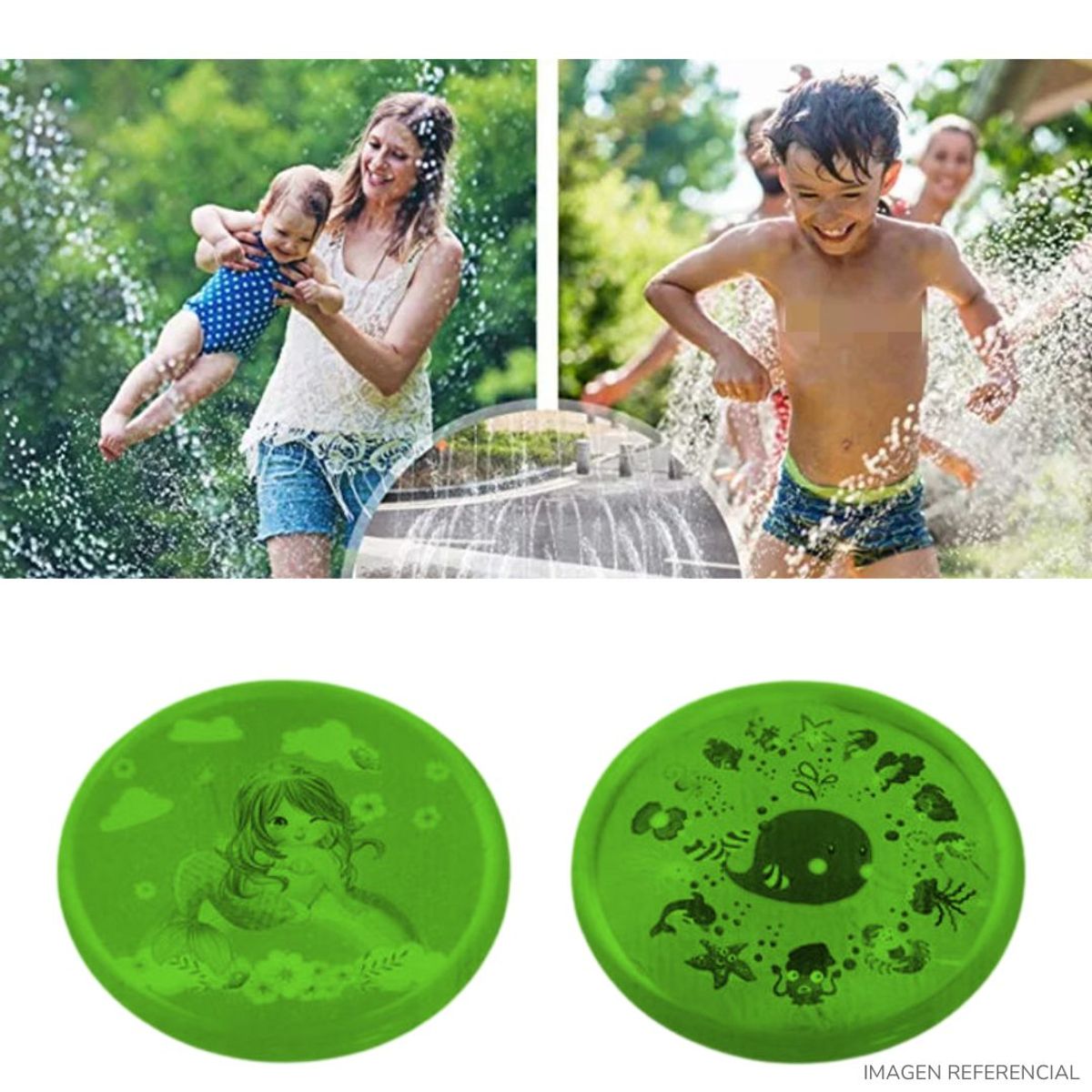 INSPIRA MARKET - Piscina rociadora verde niño y niña aleatorio