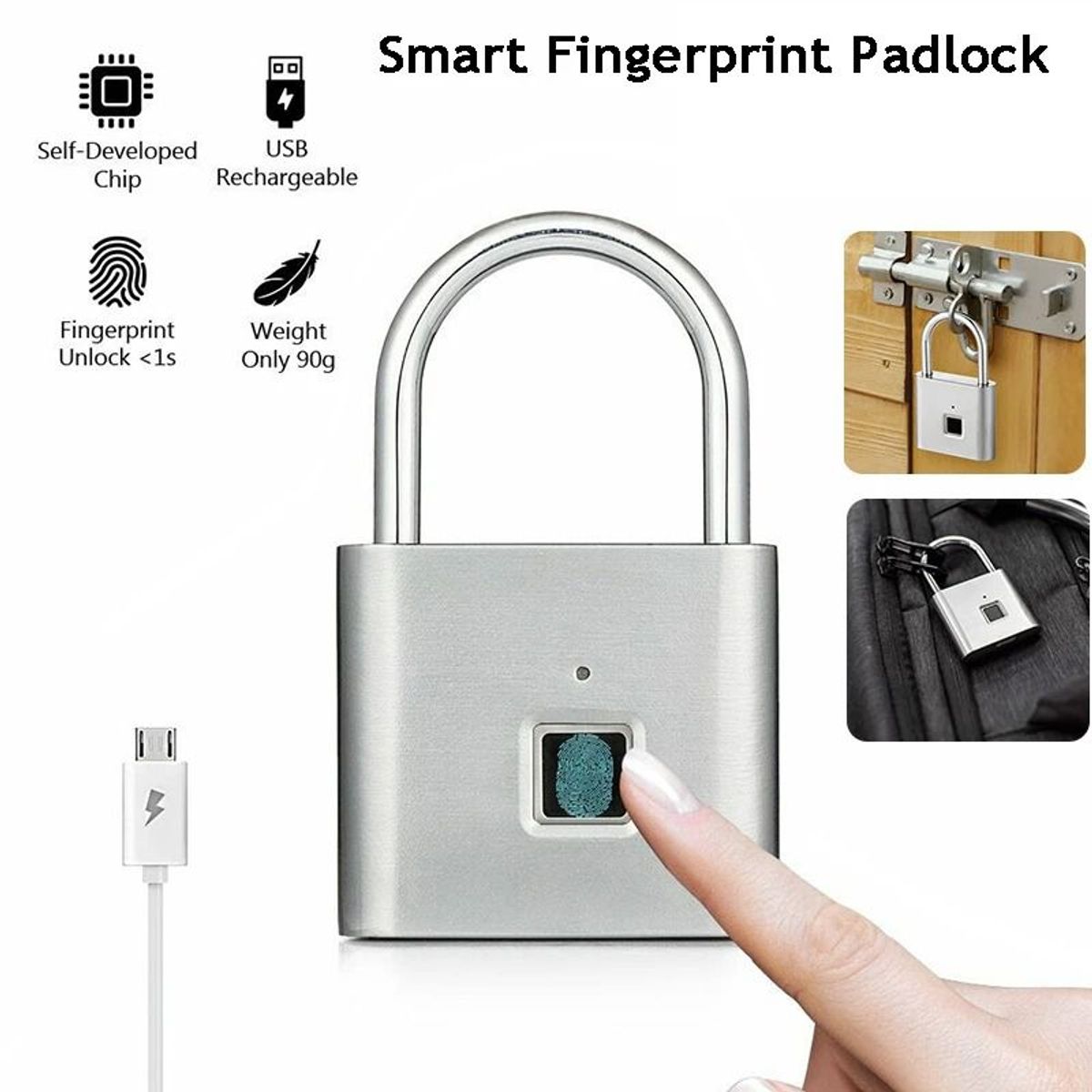 GENERICO - Candado Inteligente con Huella Digital