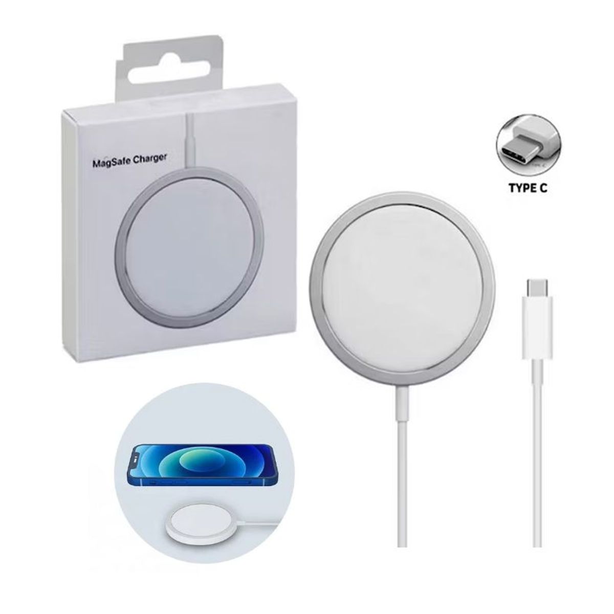 GENERICO - Cargador para Iphone Magsafe Charger Tipo C Generico Cable Carga