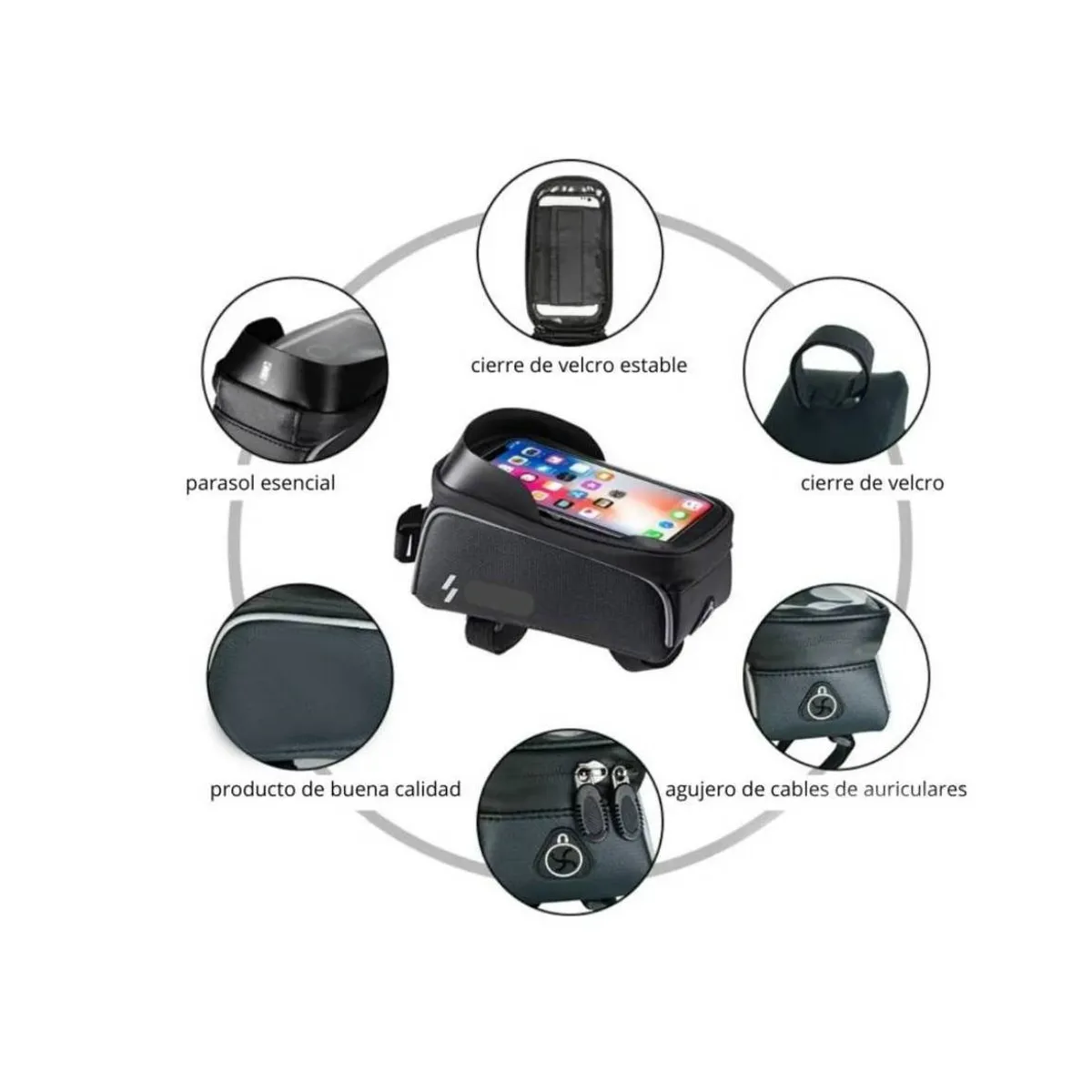 SEISA - Bolso Impermeable para Teléfono en Bicicleta