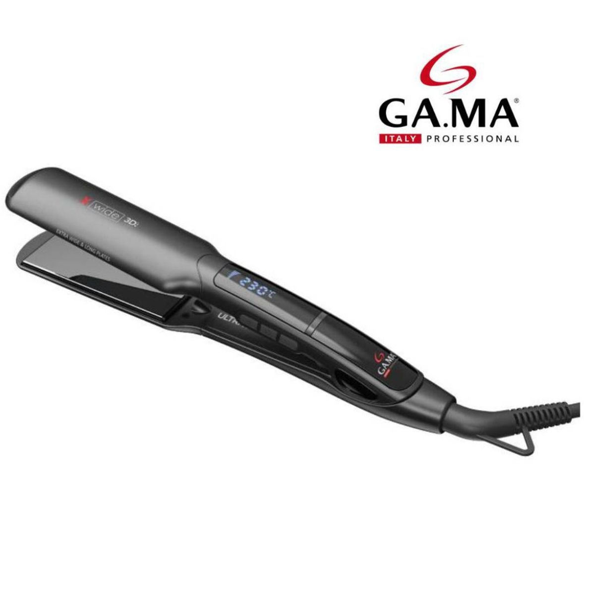 GAMA - Alisadora Plancha de Cabello Gama de 220V X-Wide 3D Titanio 1479