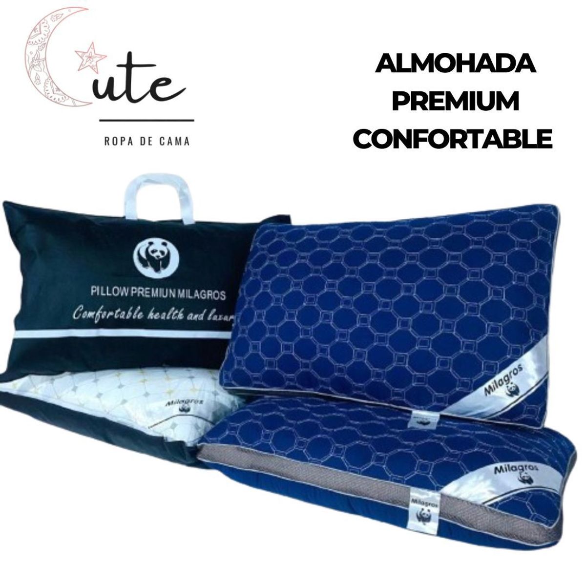 DISEÑO ORIGINAL - ALMOHADA PREMIUM CONFORTABLE 50x70cm.