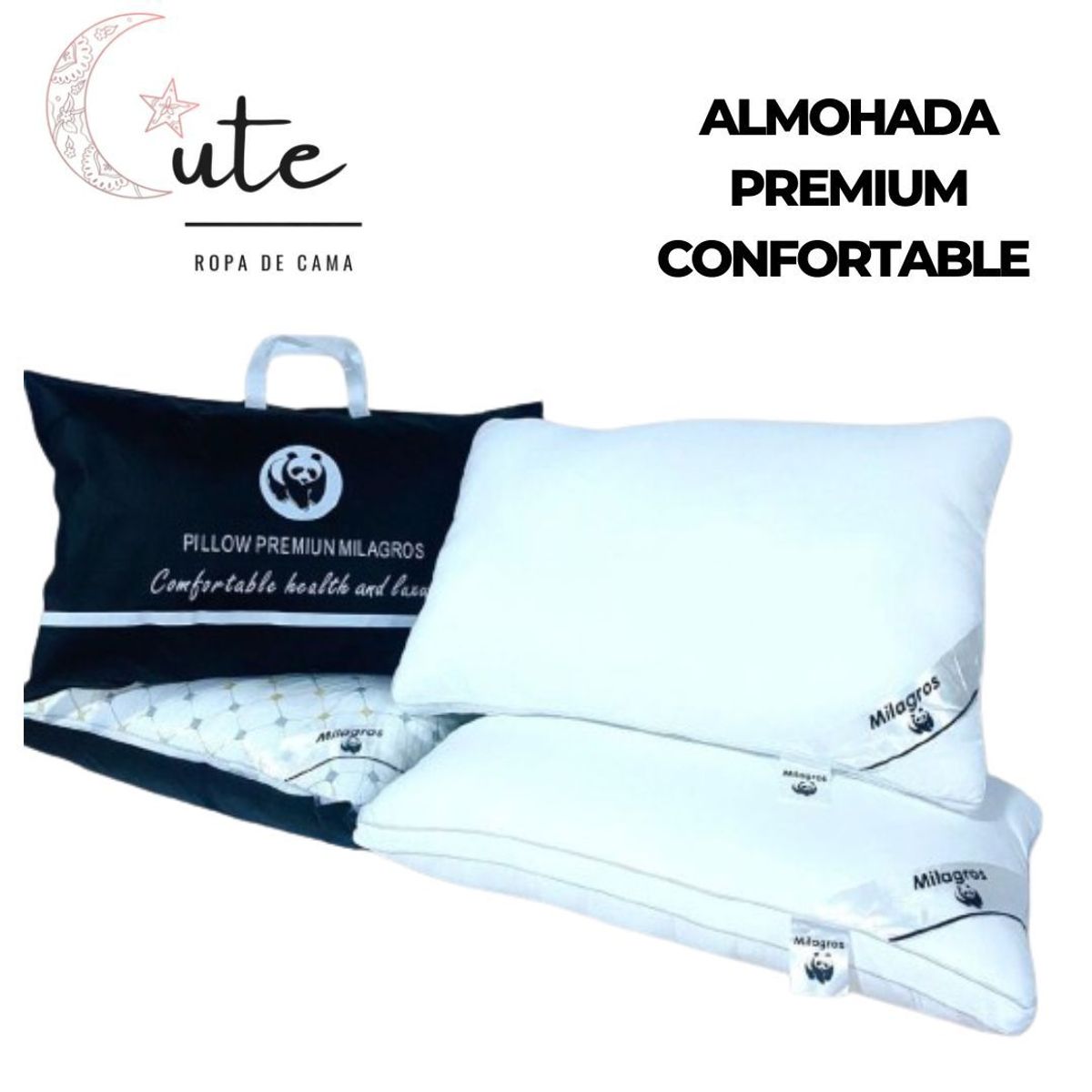 DISEÑO ORIGINAL - ALMOHADA PREMIUM CONFORTABLE 50x70cm.