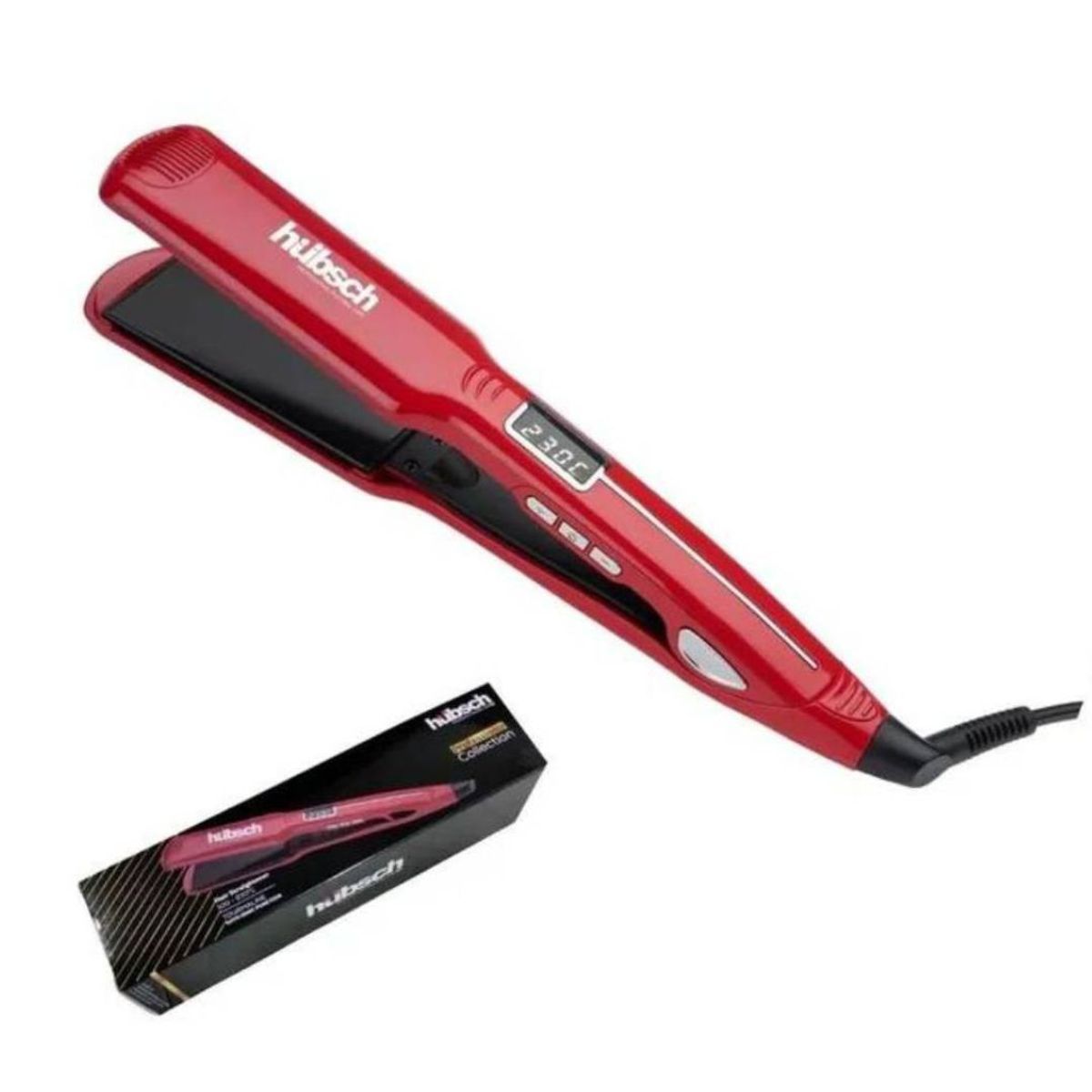 HUBSCH - Plancha Alisadora de Cabello Hubsch Rojo