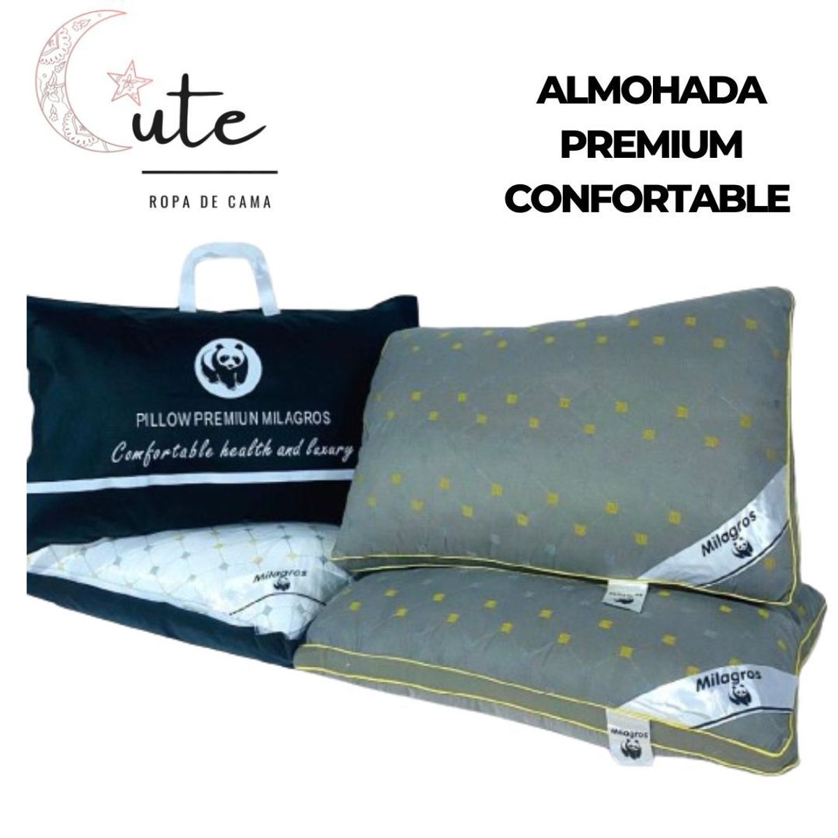 DISEÑO ORIGINAL - ALMOHADA PREMIUM CONFORTABLE 50x70cm.