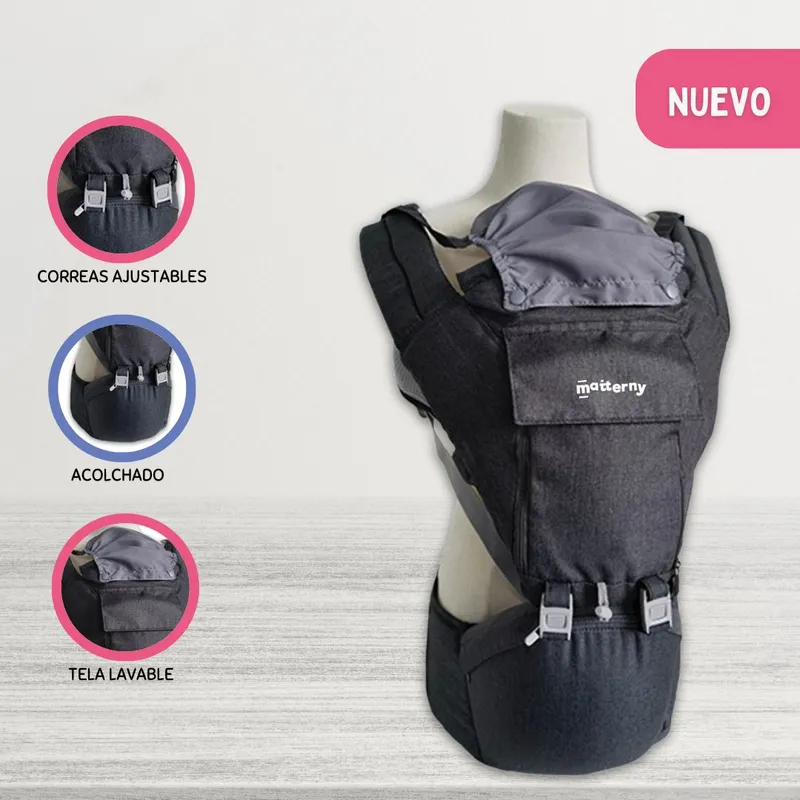 INFANTI - Canguro Portabebe »ARNÉS» Black