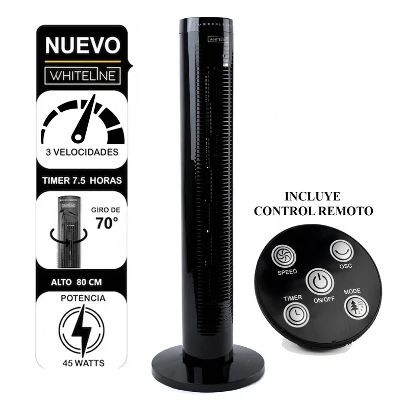 WHITELINE - Ventilador Torre Whiteline  YF-T03214