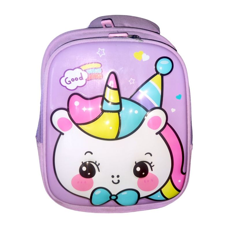 GENERICO - Mochila diseño Unicornio Kawaii 2 compartimentos