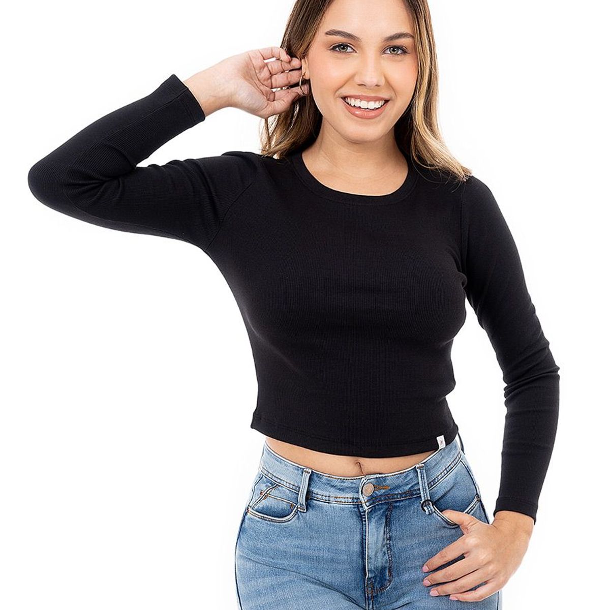 SQUEEZE - Cropp Rib Lycrado Mujer Frydey Crop