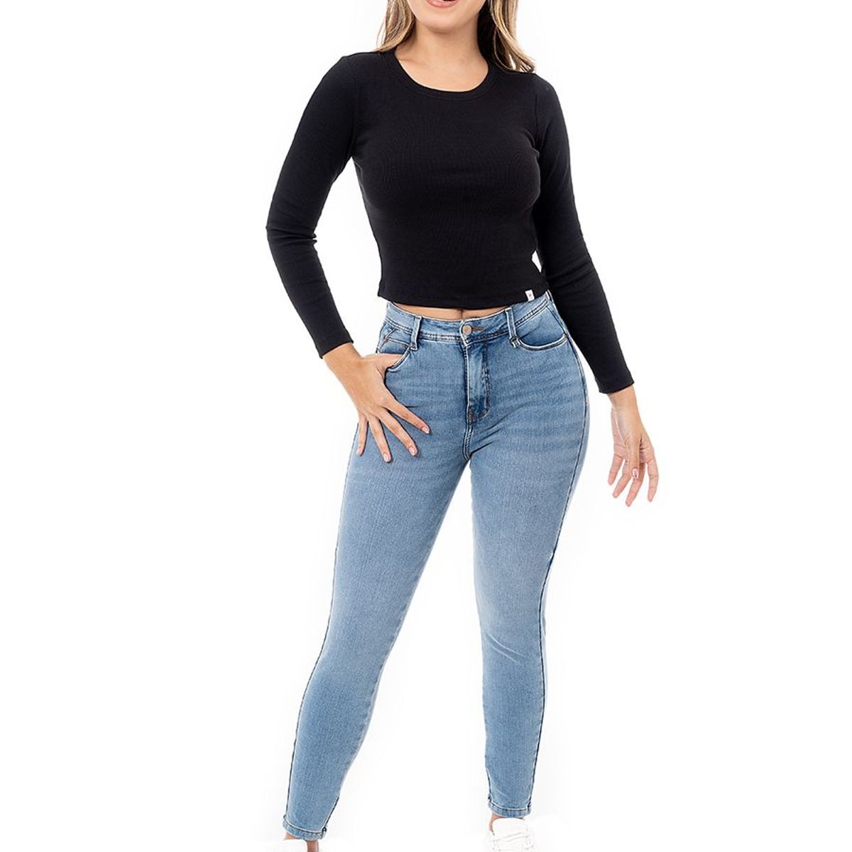 SQUEEZE - Cropp Rib Lycrado Mujer Frydey Crop
