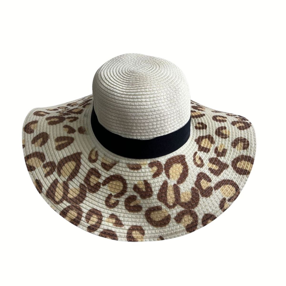 KAST PE - Sombrero de verano playa mujer modelo Animal print - Crema