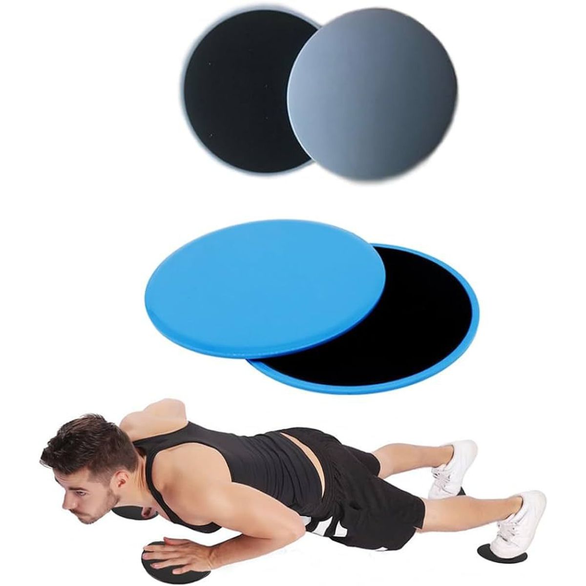 GENERICO - Set 2 Discos Deslizantes Entrenamiento Yoga Gym Fitness