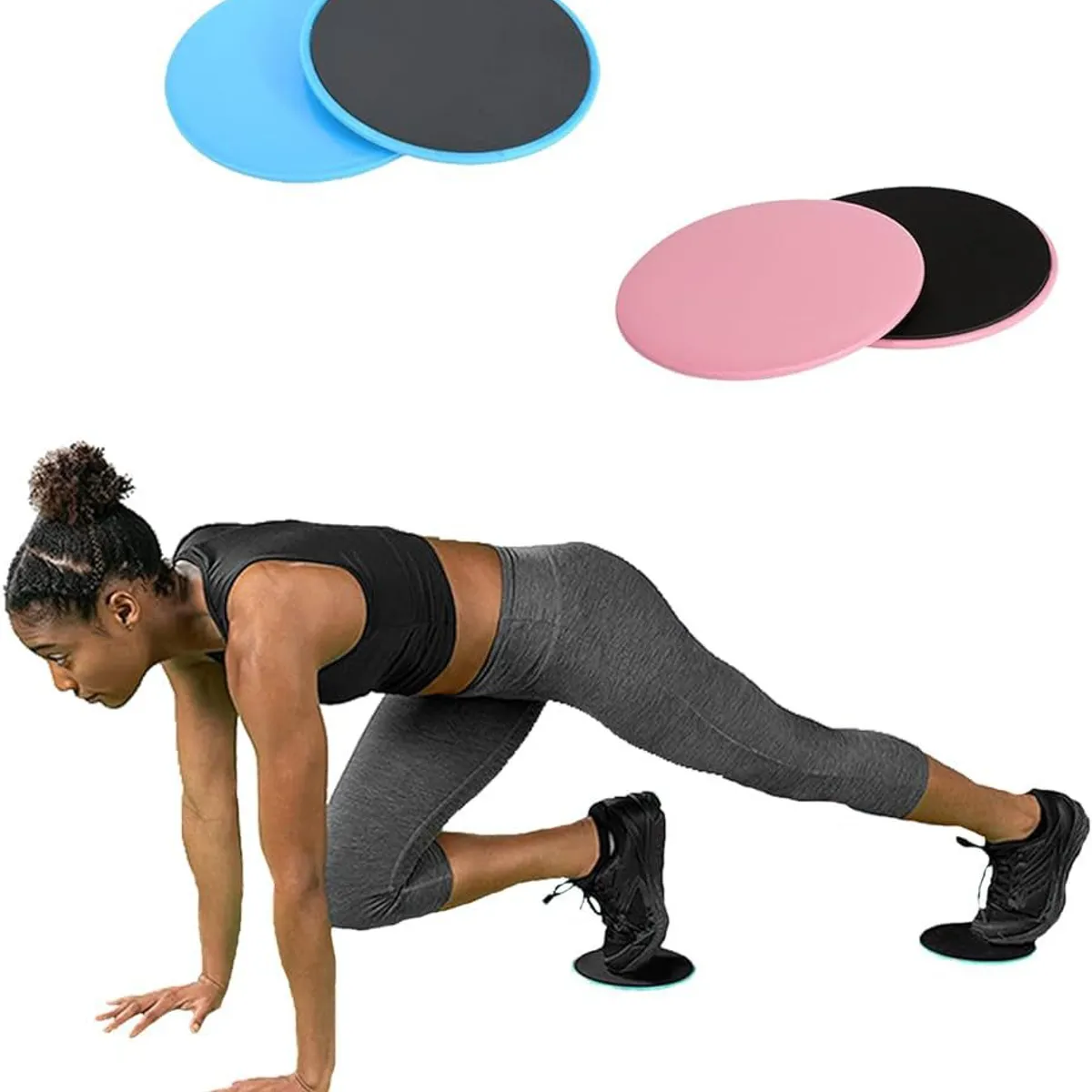 GENERICO - Set 2 Discos Deslizantes Entrenamiento Yoga Gym Fitness