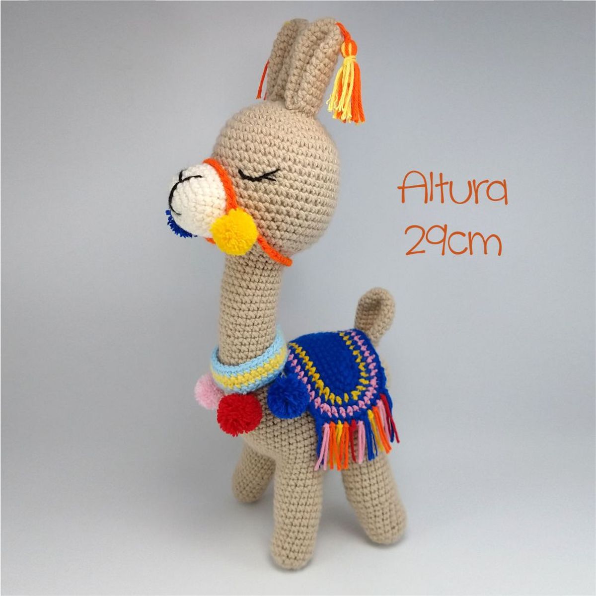 GENERICO - Llama amigurumi peru 29cm peluche adorno