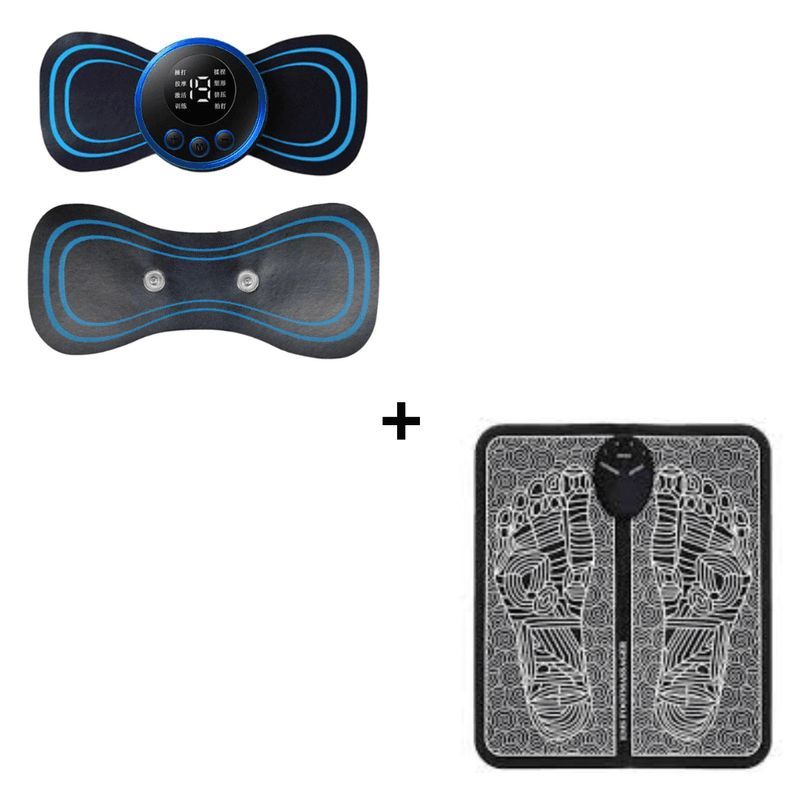 GENERICO - Combo Mini Masajeador Eléctrico  Masajeador Alfombra para Pies