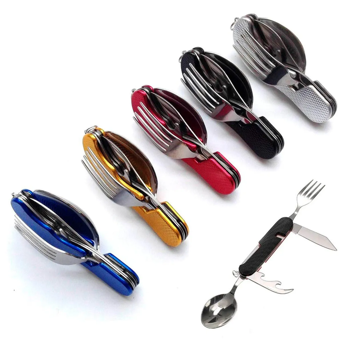 GENERICO - Mini Cubiertos Múltiple para Camping