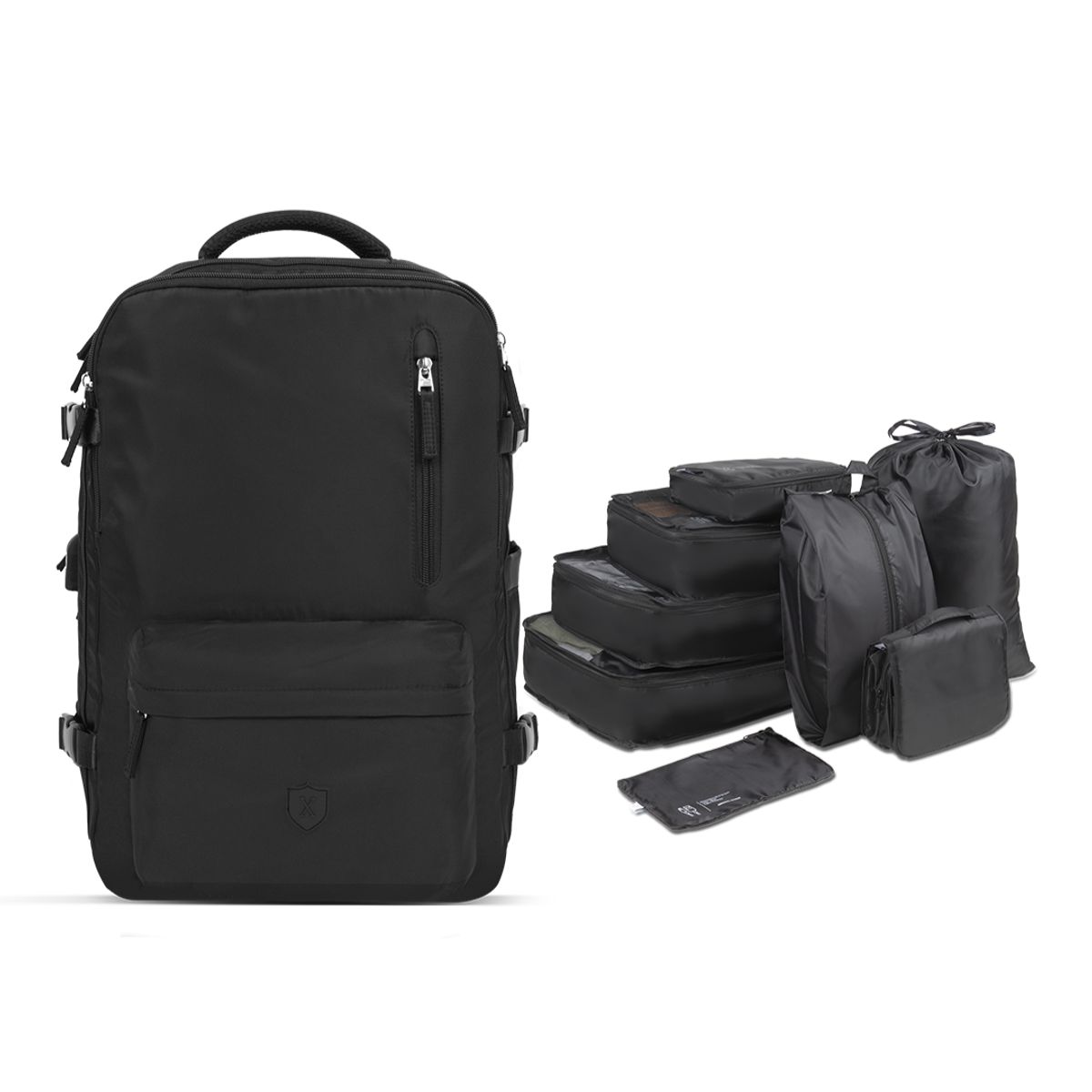 XCLUSIVE - Pack Mochila Maleta para Viajes 29-39L Royal con Organizadores