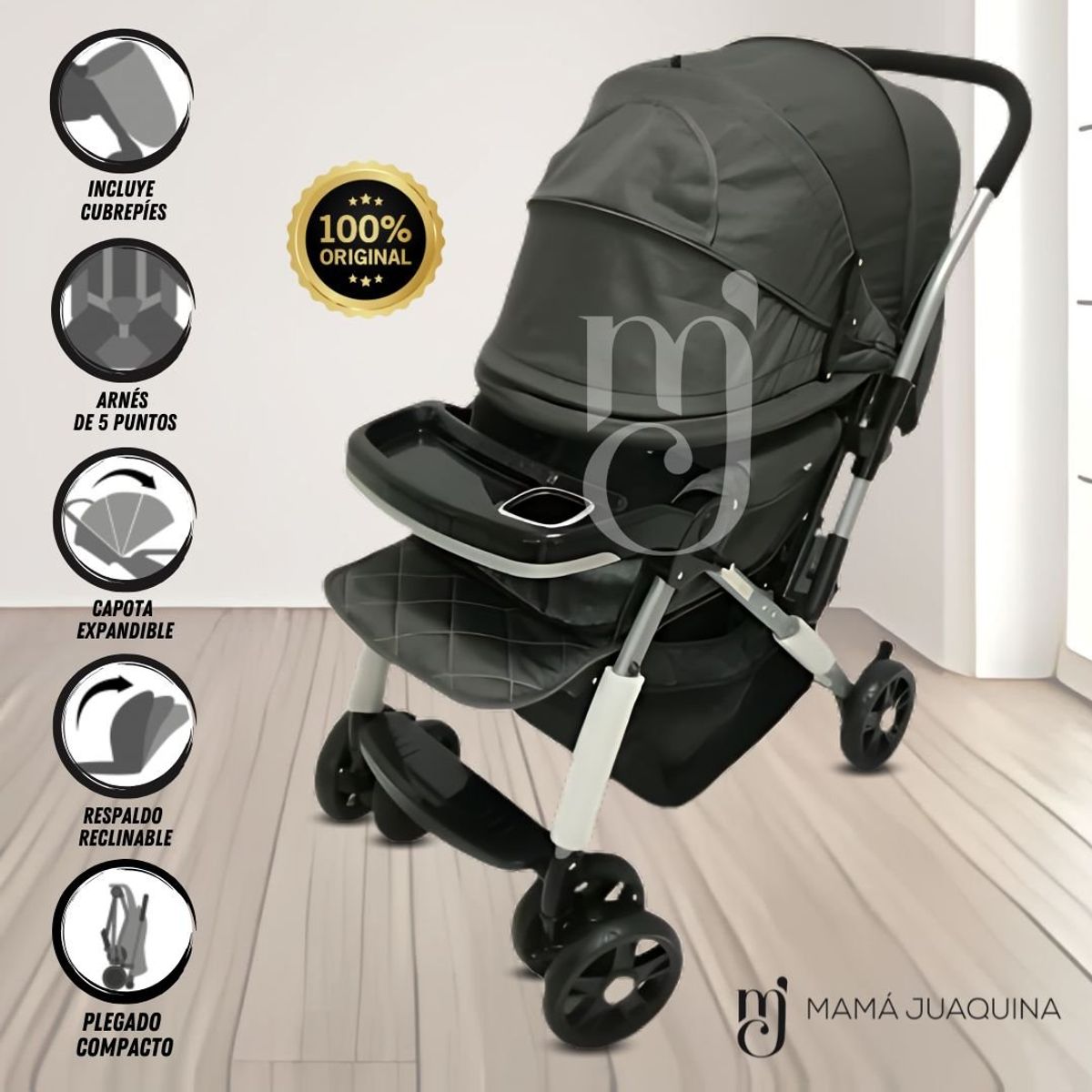 EBABY - Coche Cuna de Lujo «ROSY» Edición Limitada Gray