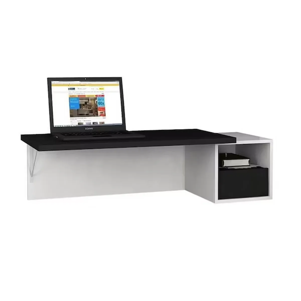 VENTITAS HOME - Escritorio para Pared Gaelia Ventitas Home Negro y Blanco