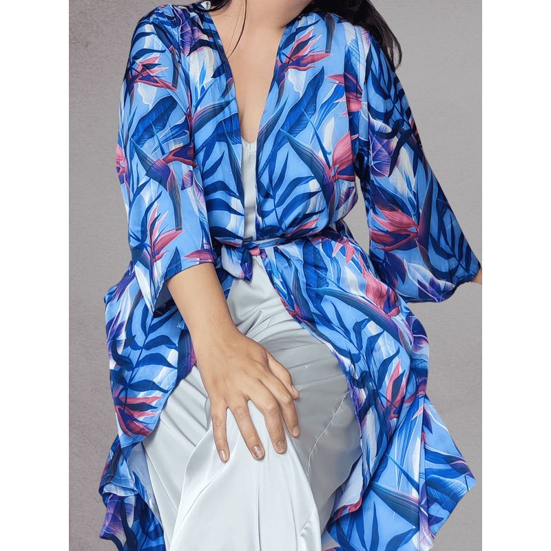 SENSA SILK - Bata mujer seda con cinturon salida de cama pijama kimono