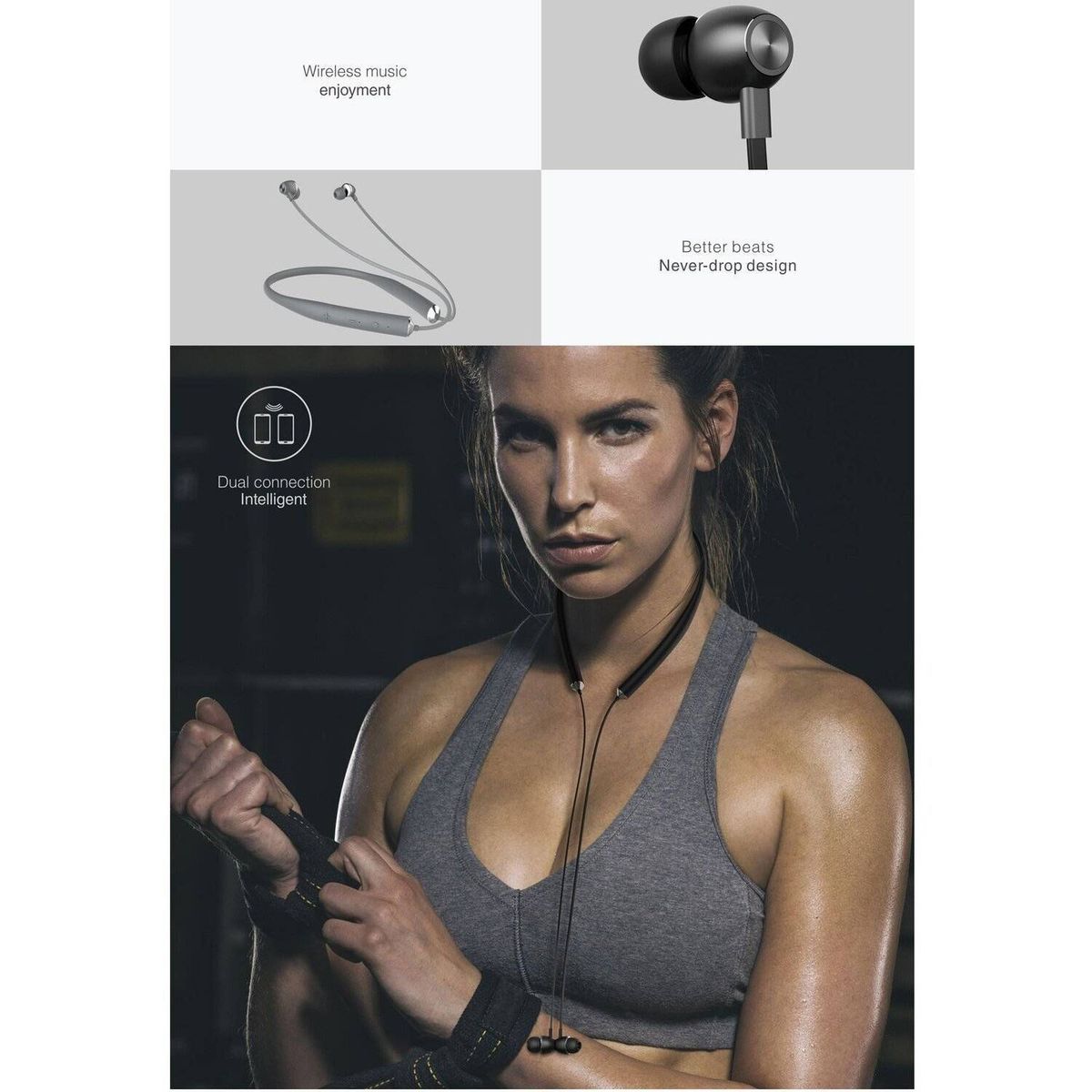 HAVIT - AUDÍFONO BLUETOOTH V42 DEPORTIVO HV-H987BT GRIS