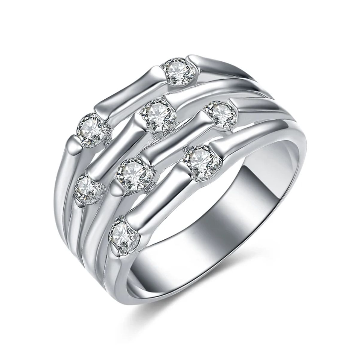 LA TIENDA 88 JOYAS Y ACCESORIOS - La Tienda 88 - Anillo De Compromiso Mujer Bañado Oro 18k - Blanco