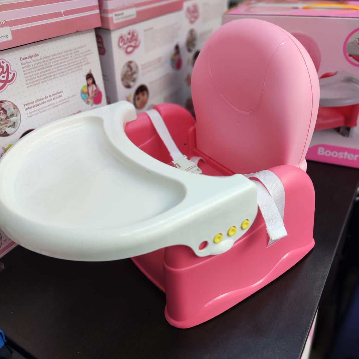 GENERICO - Comedor Portátil Bandeja Extraíble- Rosado