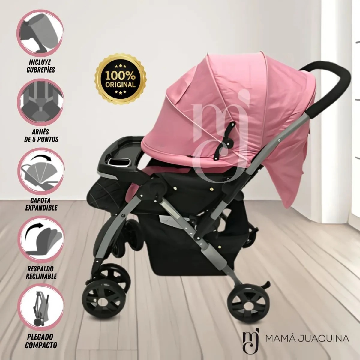 EBABY - Coche Cuna de Lujo «ROSY» Edición Limitada Pink