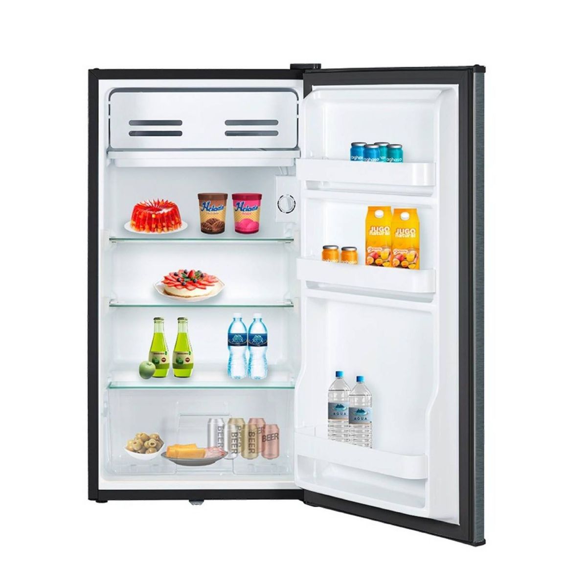 AGHASO - Frigobar Aghaso 90LT con llave REFR-AGH08 - Negro