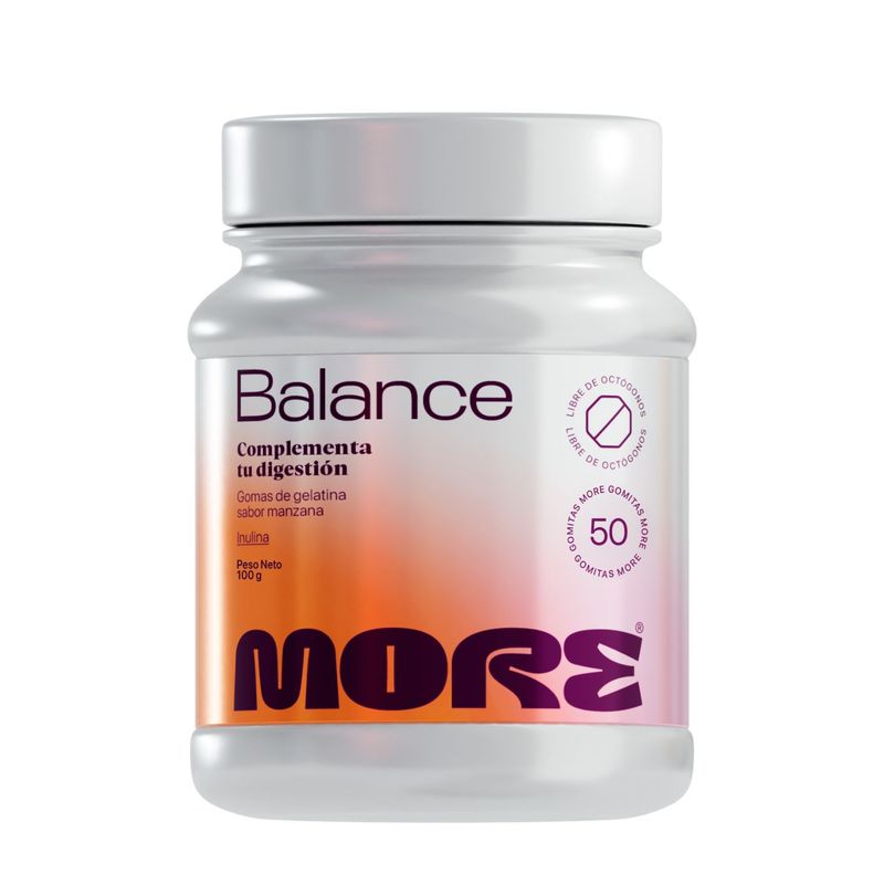 MORE - Fibra Prebiótica Gomitas More Balance 50und 100g Manzana