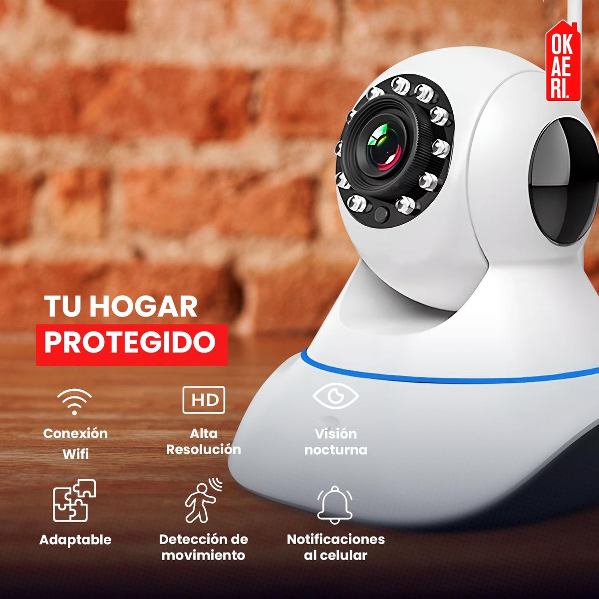 GENERICO - Camara Ip Inalambrica  Wifi  Sensor De Movimiento