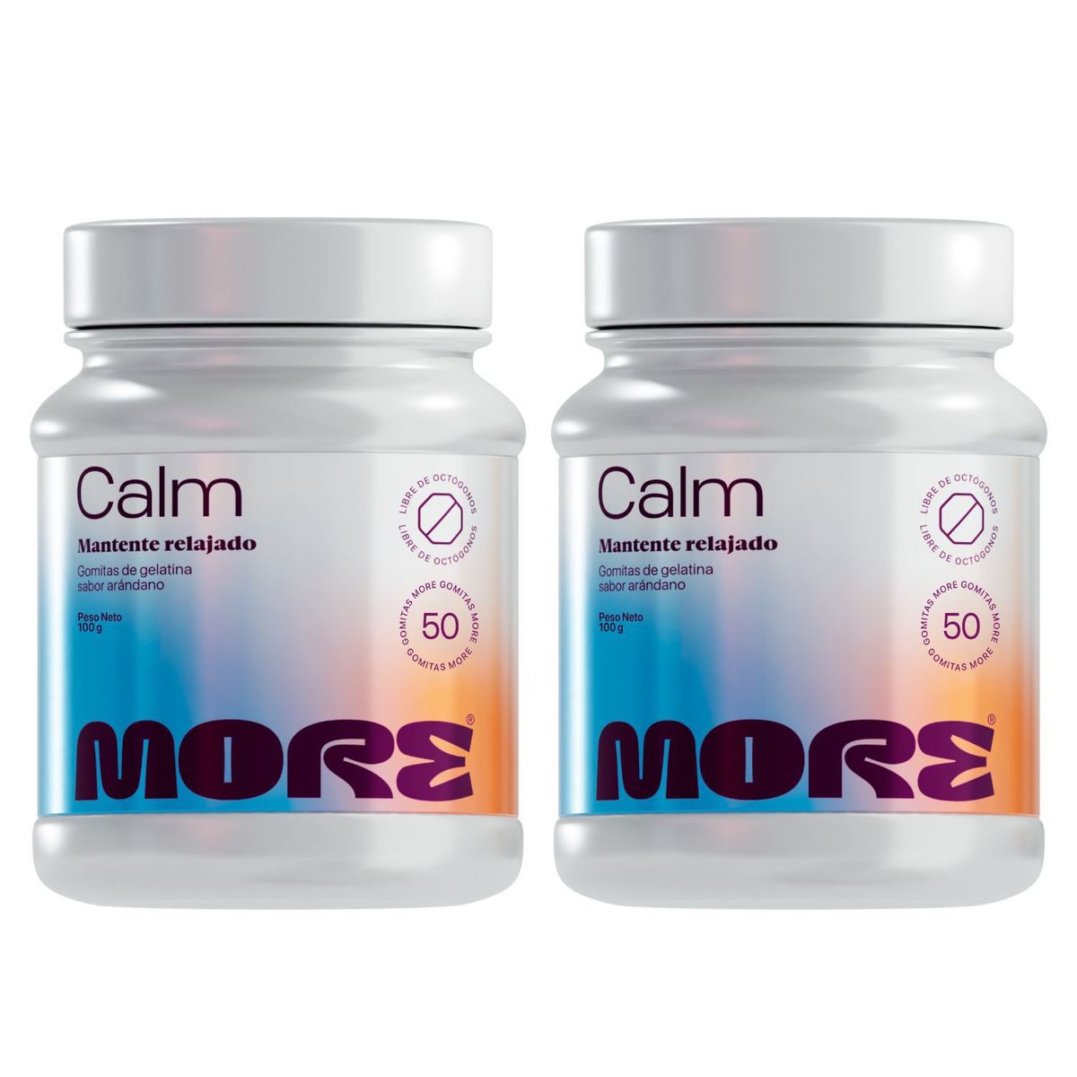 MORE - Ashwagandha Gomitas More Calm 50und 100g Arándano x2