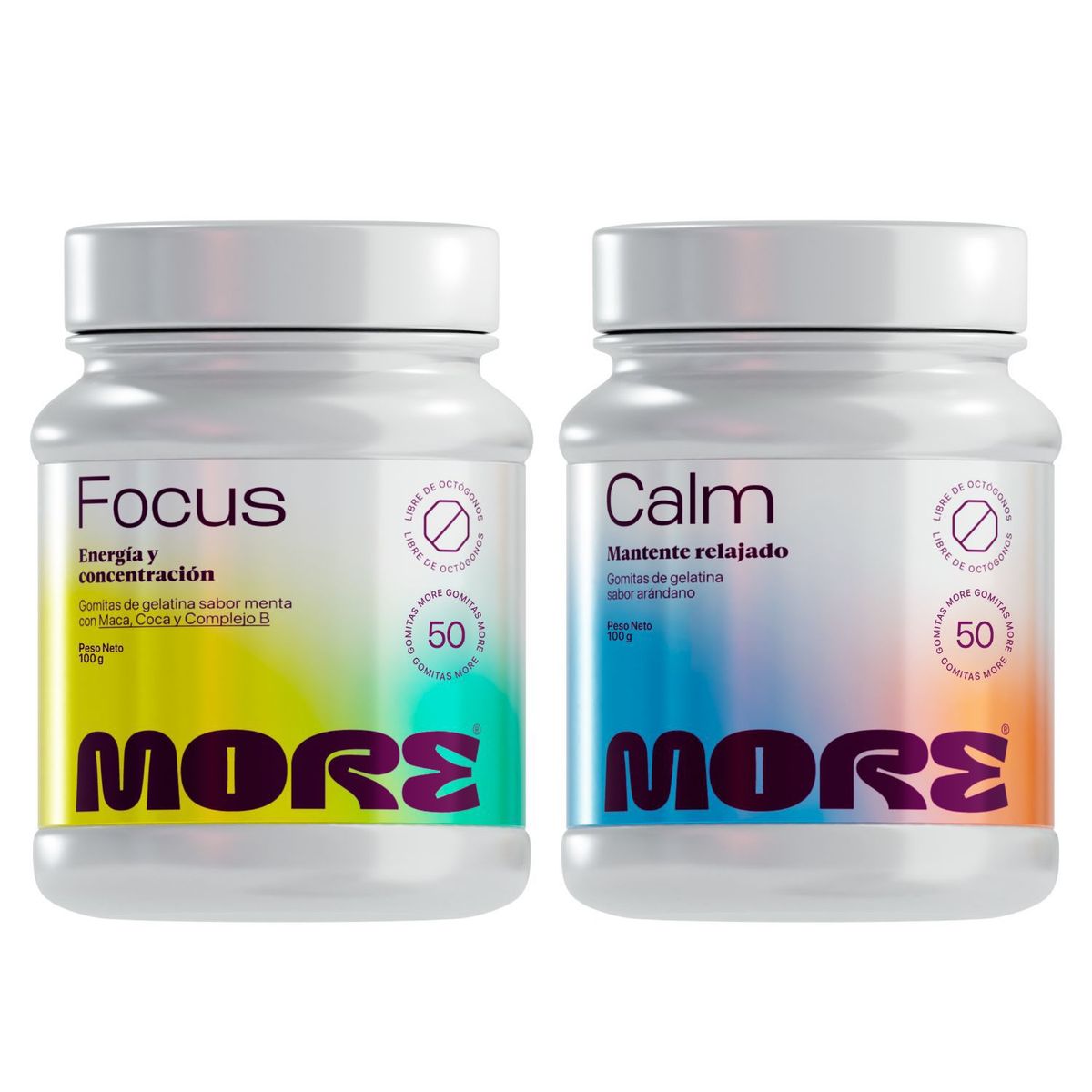 MORE - Pack Complejo B + Ashwagandha Gomitas More 50Und