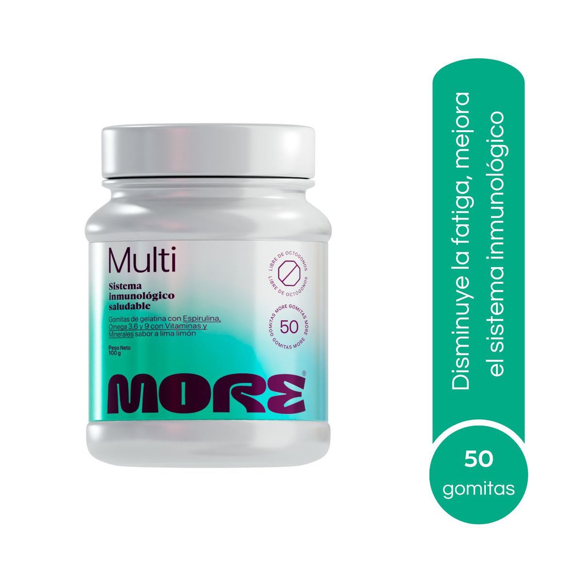 MORE - Pack Multi Lima Limón + Happy Days Gomitas More 50 Und