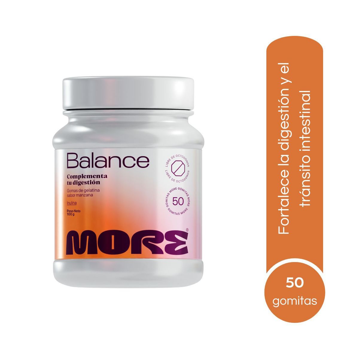 MORE - Pack Fibra + Multi Lima Limón Gomitas More 50 Und