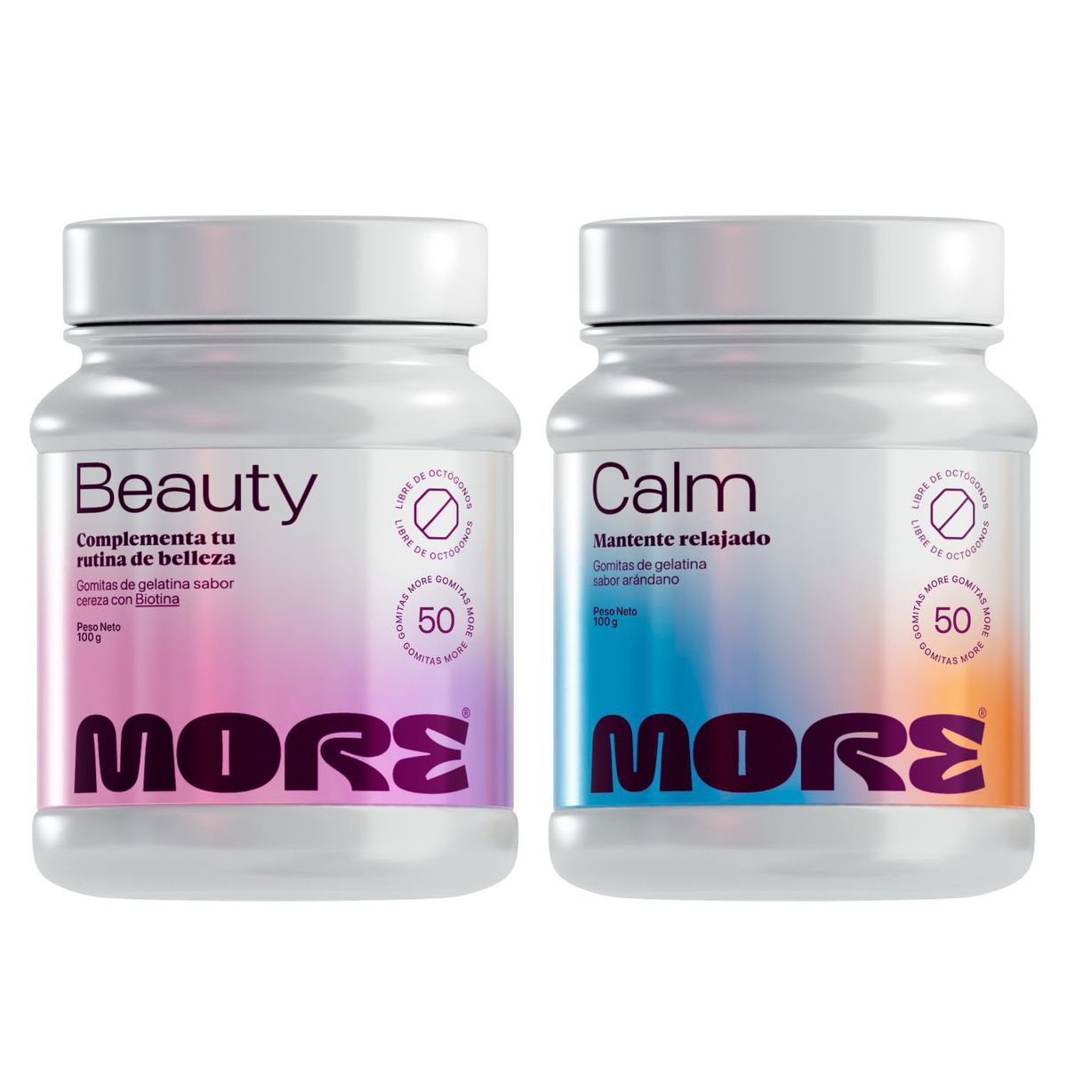 MORE - Pack Biotina + Ashwagandha Gomitas More 50 Und