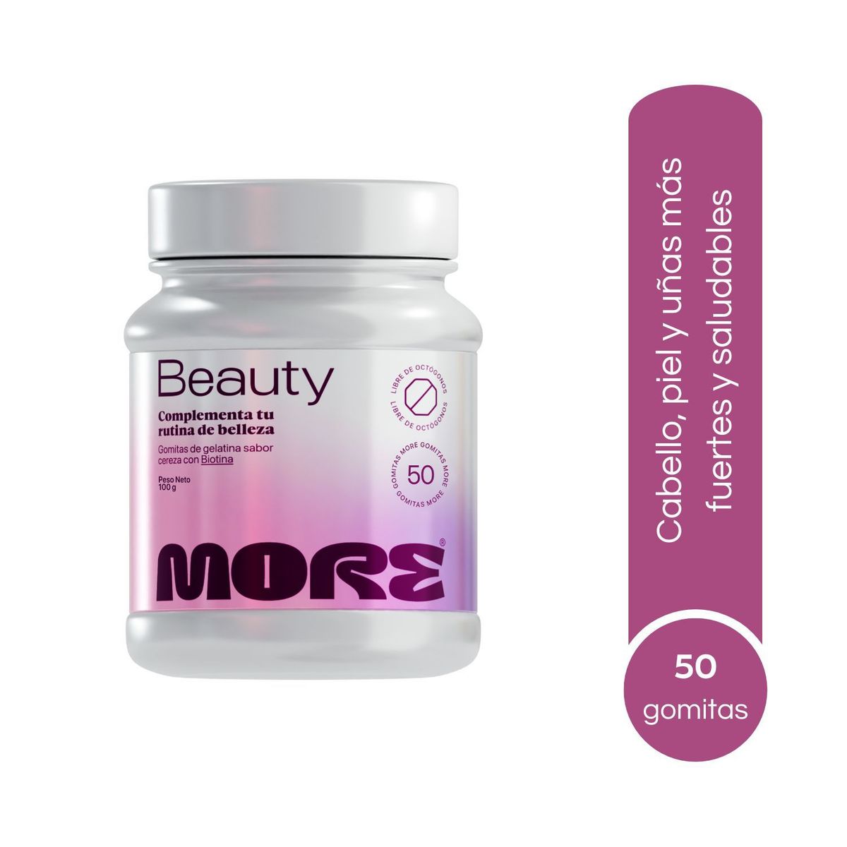 MORE - Pack Biotina + Multi Lima Limón Gomitas More 50 Und