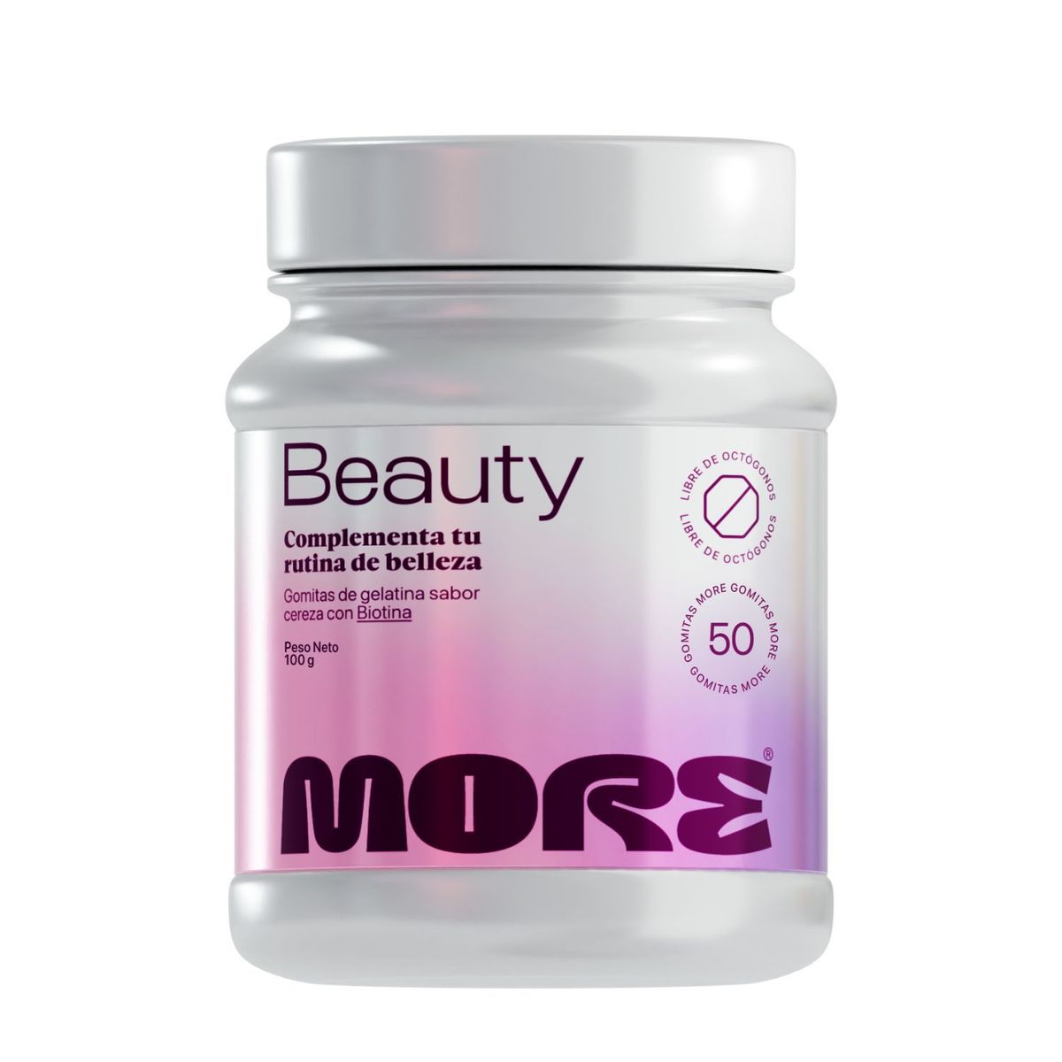 MORE - Biotina Gomitas More Beauty 50und 100g Cereza