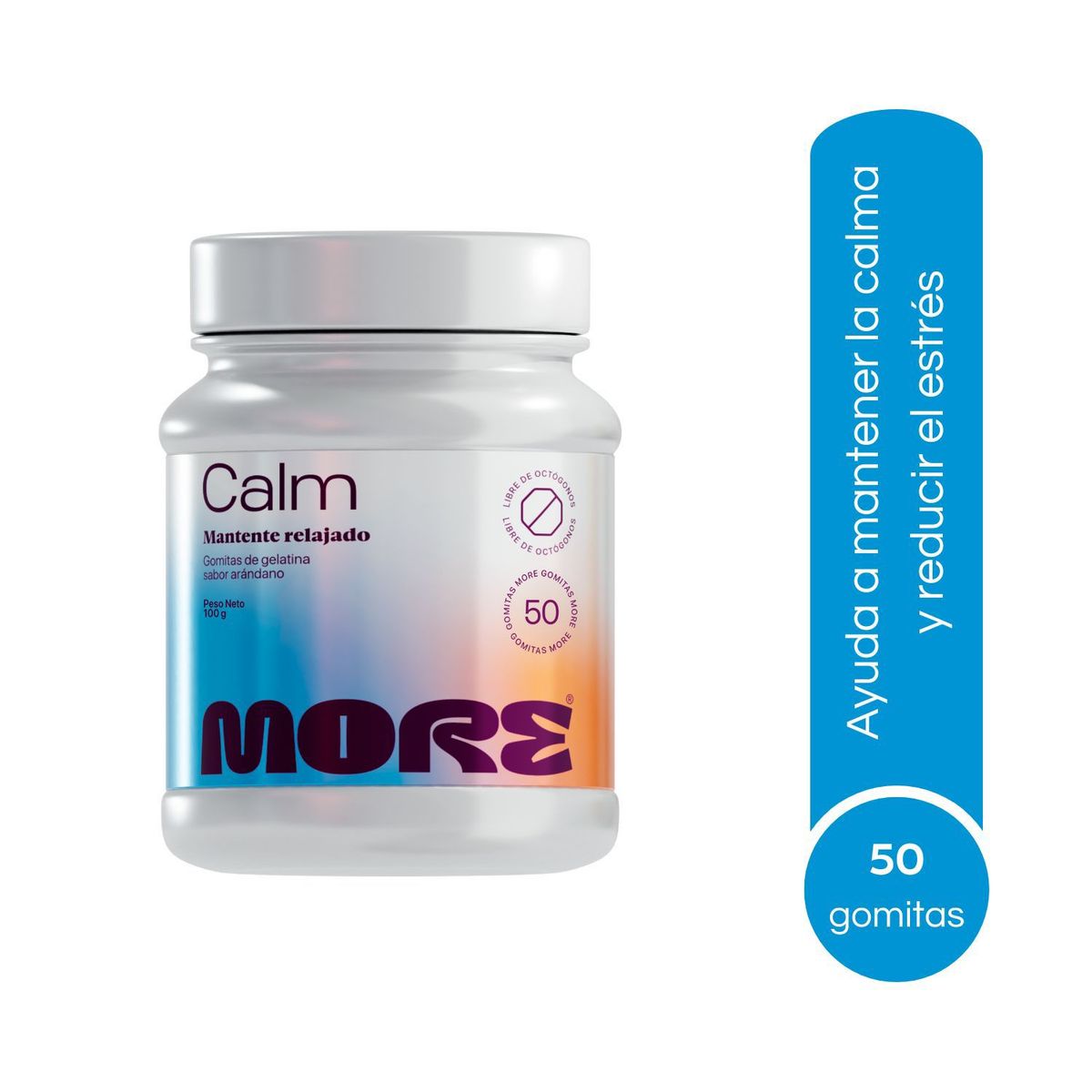 MORE - Ashwagandha Gomitas More Calm 50und 100g Arándano