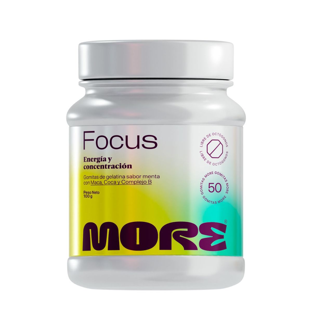 MORE - Complejo B Gomitas More Focus 50und 100g Menta