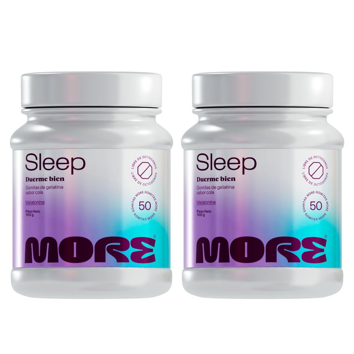 MORE - Melatonina Gomitas More Sleep 50und 100g Cola x2