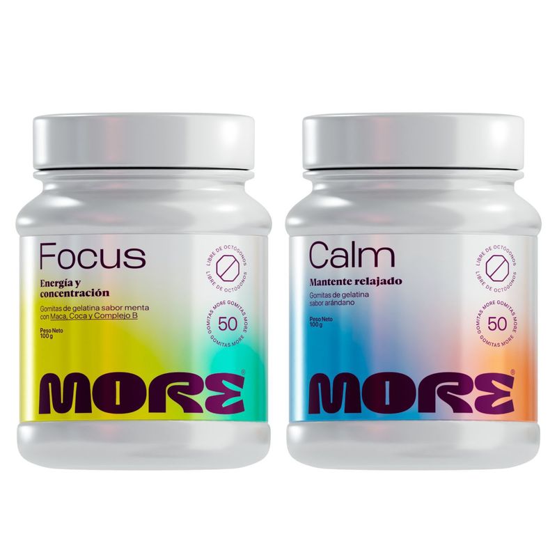 MORE - Pack Complejo B + Ashwagandha Gomitas More 50 Und
