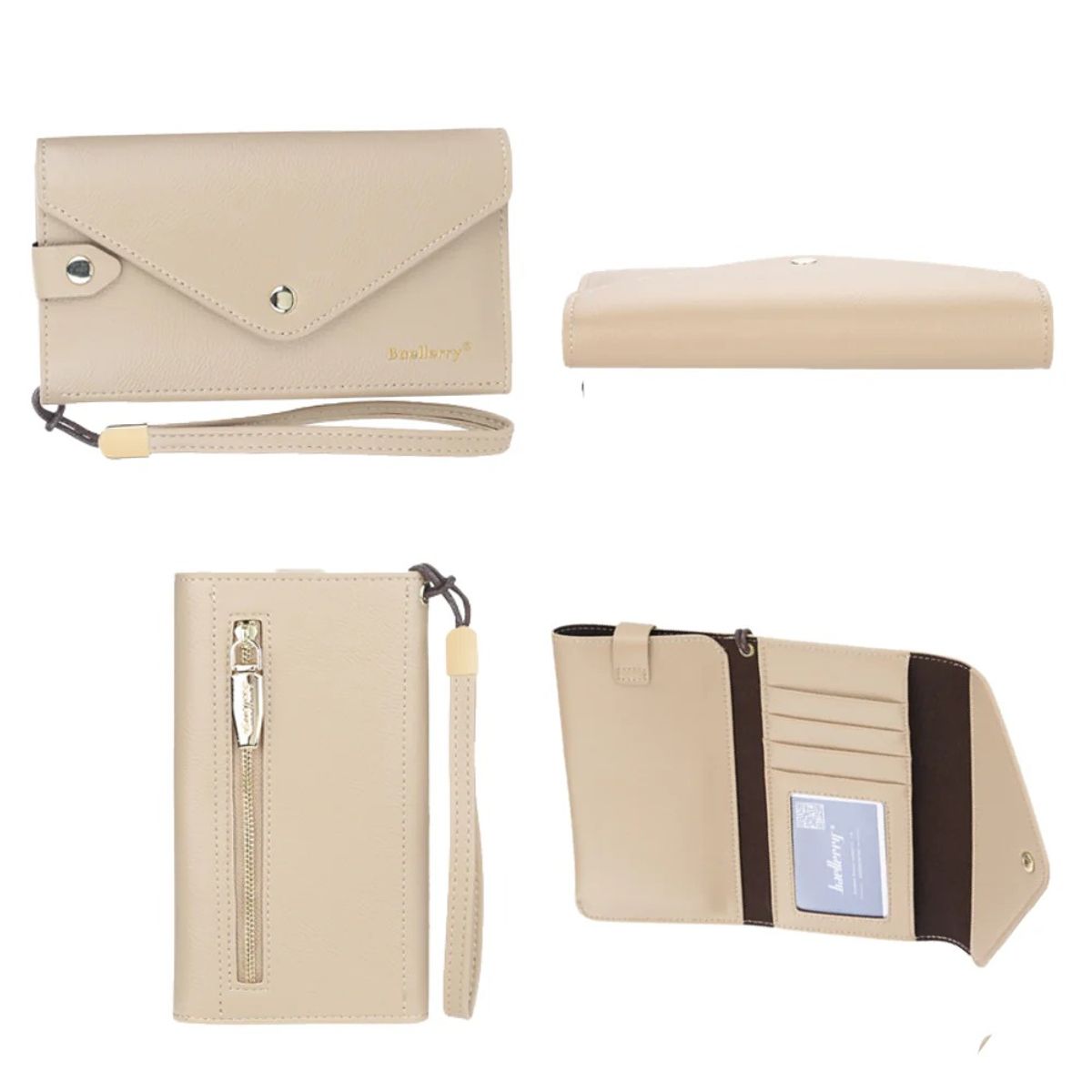 BAELLERRY - Billetera de cuero vegano PU para dama N8616