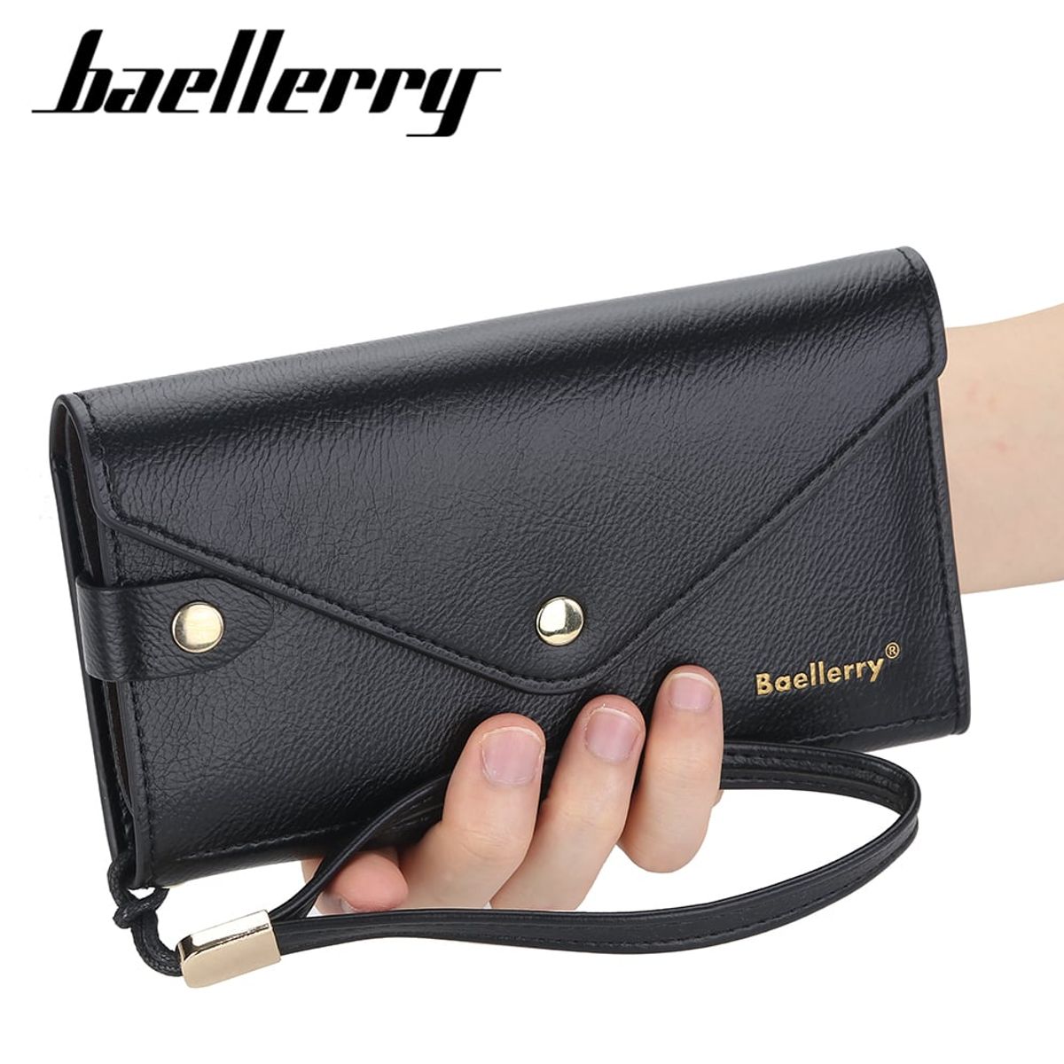 BAELLERRY - Billetera de cuero vegano PU para dama N8616