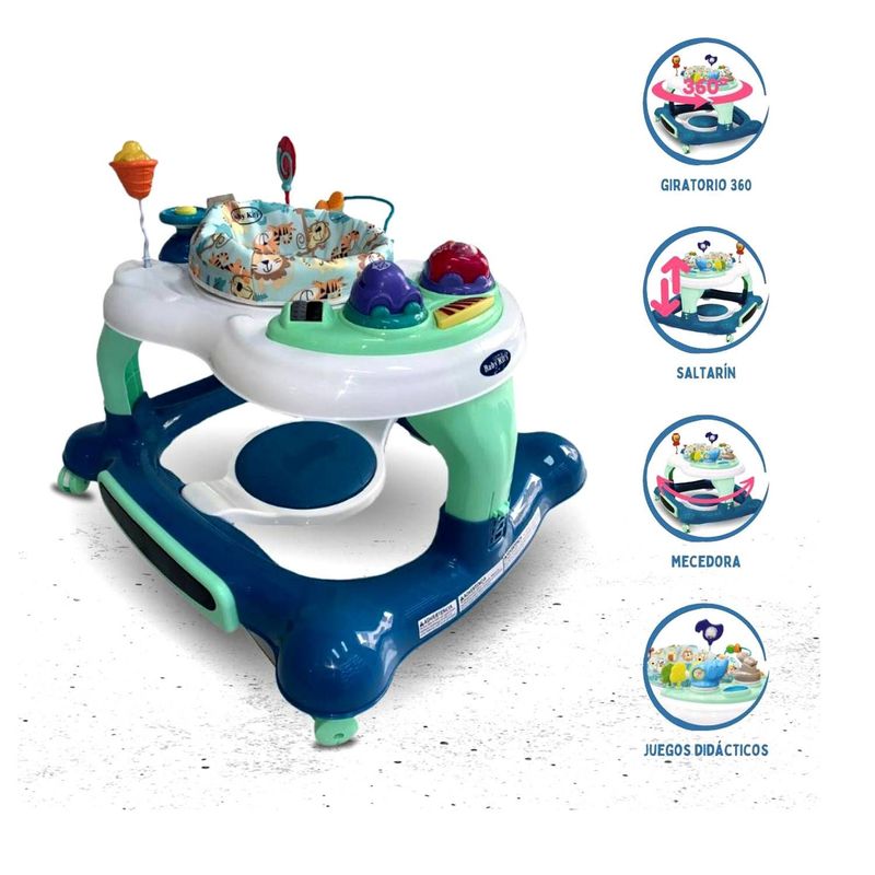 BABY KITS - Andador con Centro de Actividades Saltarín 360° Verde